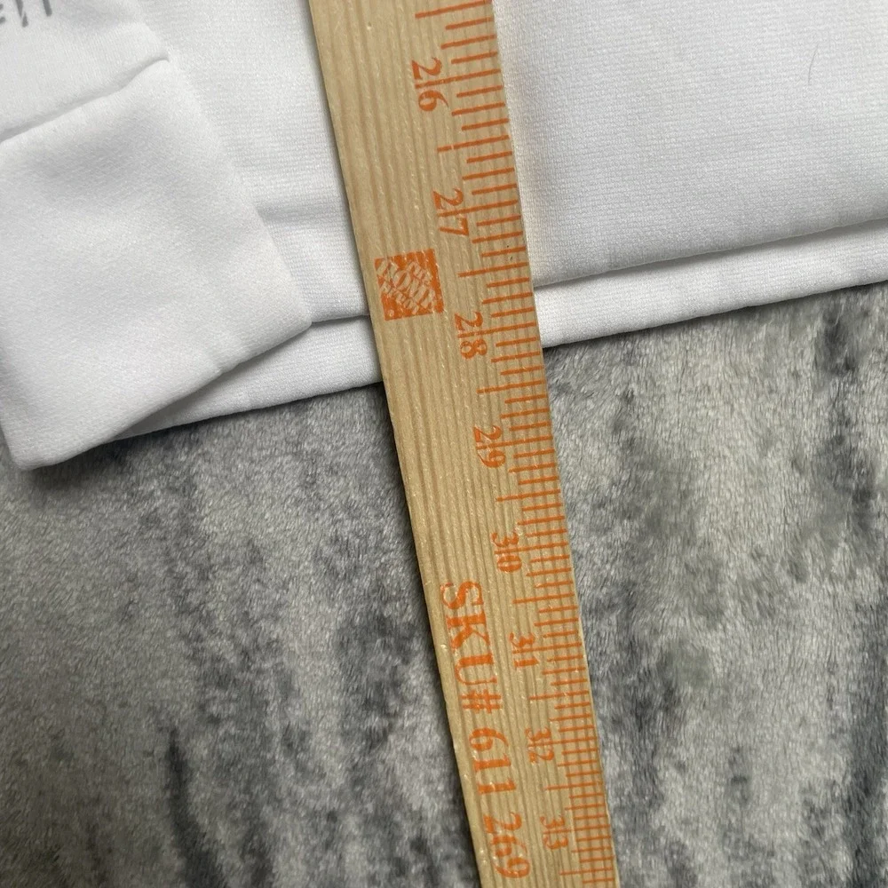 Nike Big Center Embroidered Blue Swoosh White Hoodie‎ Sweatshirt Medium